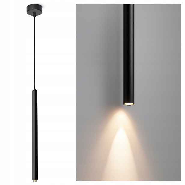 Stropní závěsná lampa Laser Sopel Tuba 853-EZ1 Černá G9 1-bodová Led