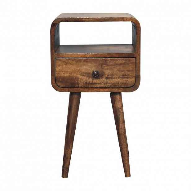 Artisan Furniture NOČNÍ STOLEK Avora, montáž na zeď, 1 zásuvka, hnědý