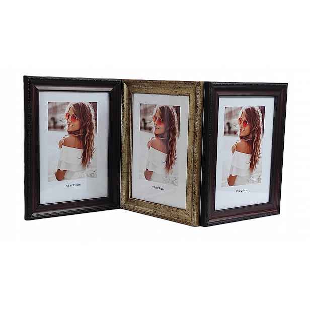 Galeria multirama Veneto foto 15x21 cm Trojitá vertikální/vertikální/vertikální Br/zl/br