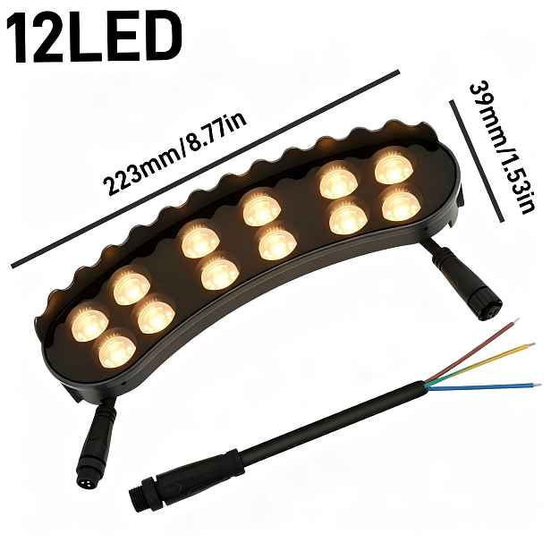 TEMU 12/48/60/72 LED Vánoční dekorace, artefakt pro vytvoření atmosféry, venkovní nástěnné osvětlení budov, zahradní osvětlení dvora, obklopující