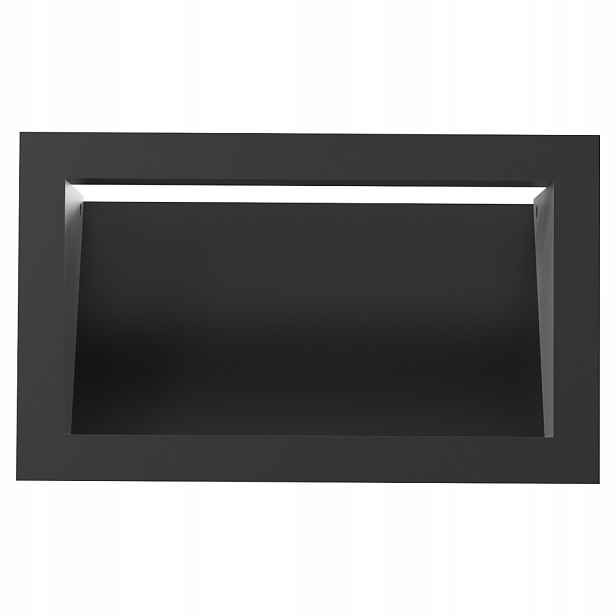 Ventilační Mřížka Krbová Luft 12X20 cm 45° Kovová Černá Do Krbu