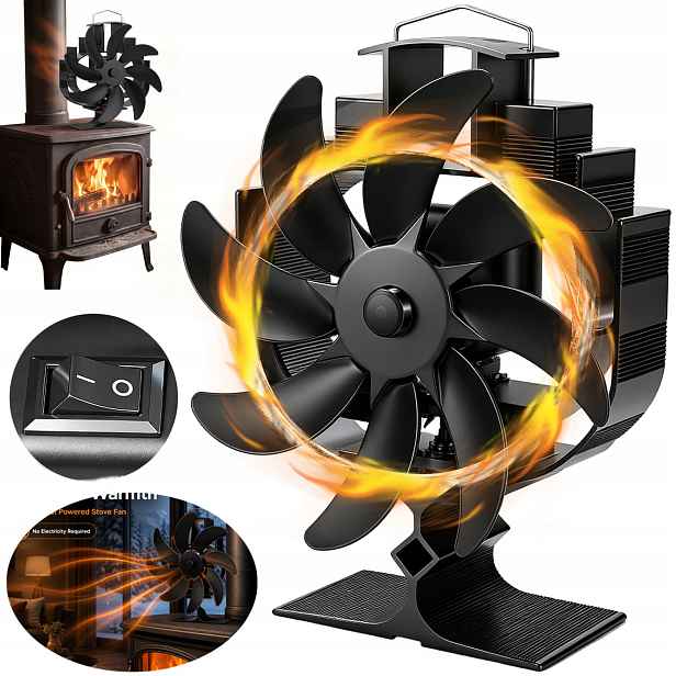 Krbový Ventilátor Termoelektrický Větráček Napájený Teplem Turbína