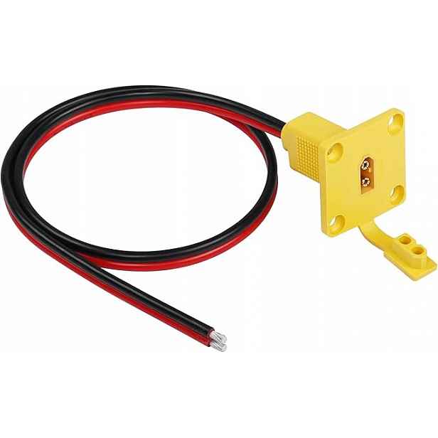 Kabel samec XT90 1M, samec holý kabel s montážním panelem