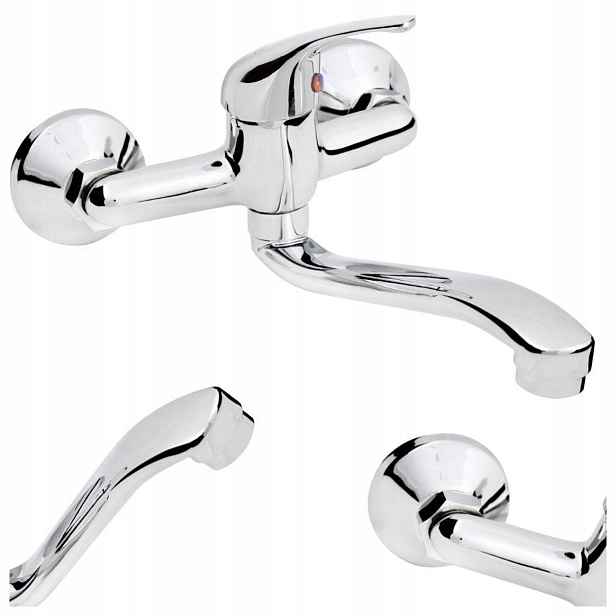 Kuchyňská Nástěnná Dřezová Baterie Nano Vysoká Kvalita, Chrom