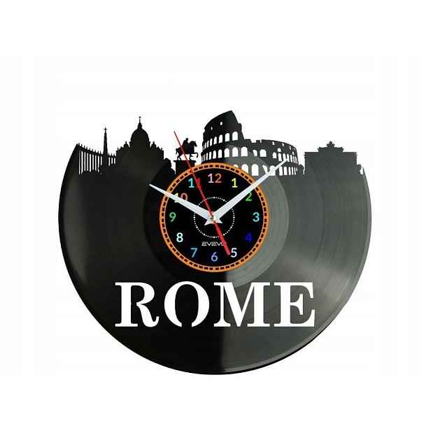 Rome Dárek Originální dekorace do domu Hodiny z vinylové desky