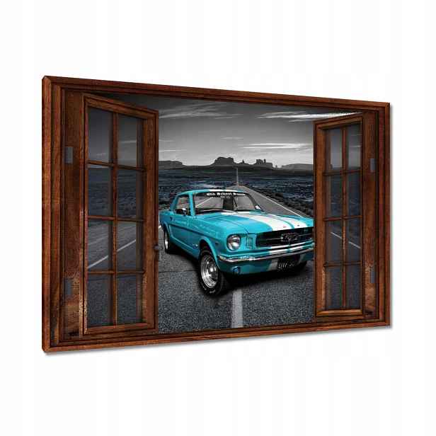 Obrazy 90x60 Modrý Ford Mustang