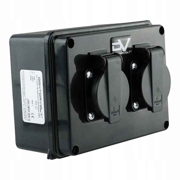 Elektroinstalační Krabice se zásuvkami 160x120x95 IP54 Schuko