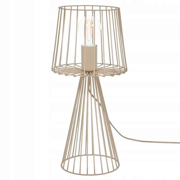Stolní lampa béžová, lampa do obývacího pokoje na komodu Livia