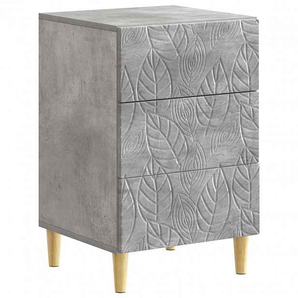 vidaXL Noční stolek Betonově šedá 43 x 39,5 x 66,5 cm Kompozitní dřevo