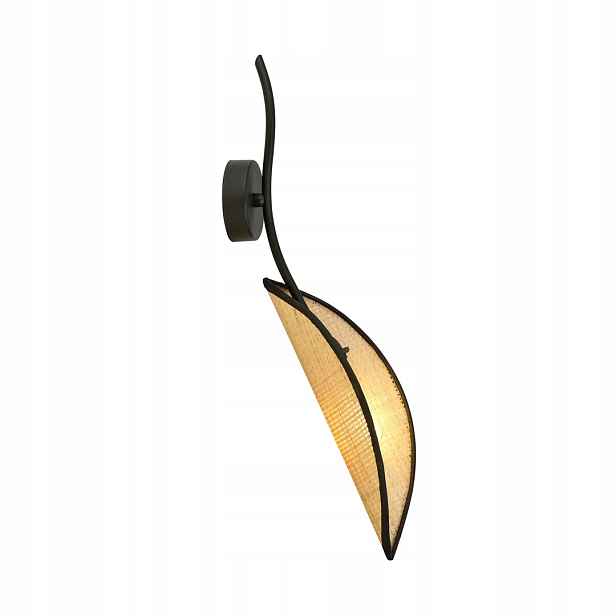 Nástěnná lampa Emibig Lotus 1xE14 10W Černá/Rattan IP20 Stmívatelná Emibig