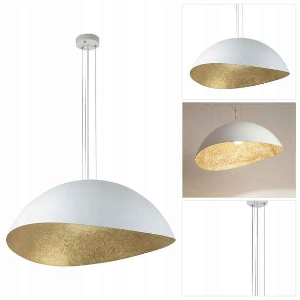 Bílá závěsná lampa Solaris s regulací pro jídelnu, stylová Sigma Lighting
