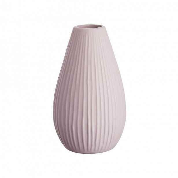 Butlers RIFFLE Váza 15,5 cm - sv.růžová