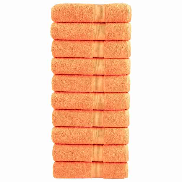 vidaXL Prémiové osušky SOLUND 10 ks oranžové 100x150 cm 600 g/m²
