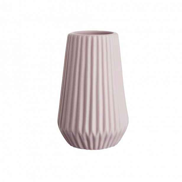 Butlers RIFFLE Váza 13,5 cm - sv.růžová
