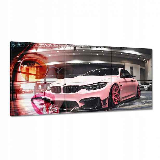 Obrazy 180x90 Růžové Bmw Auto Laski
