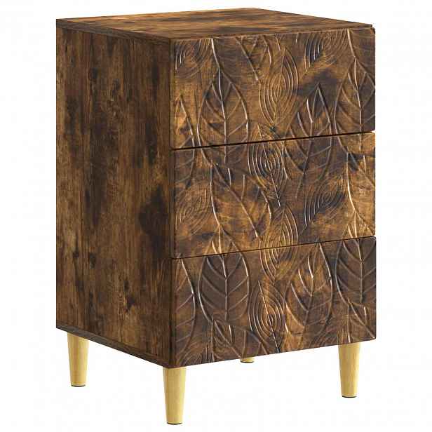 vidaXL Noční stolek Kouřový dub 43 x 39,5 x 66,5 cm Kompozitní dřevo