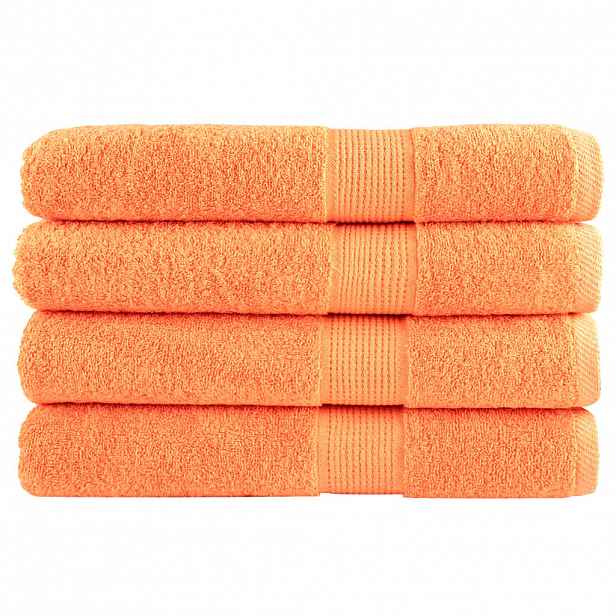 vidaXL Premium ručníky SOLUND 4 ks oranžové 80 x 200 cm 600 g/m²