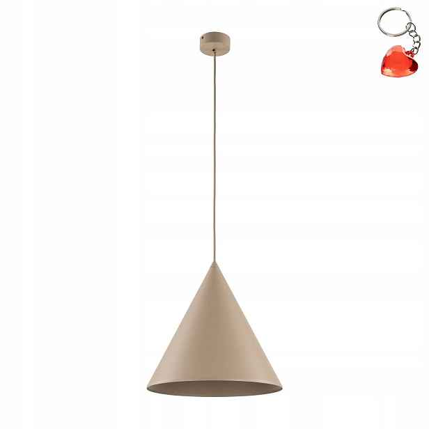 Závěsná lampa Pendant Cono Béžová E27 Nastavitelná kovová Tk Lighting