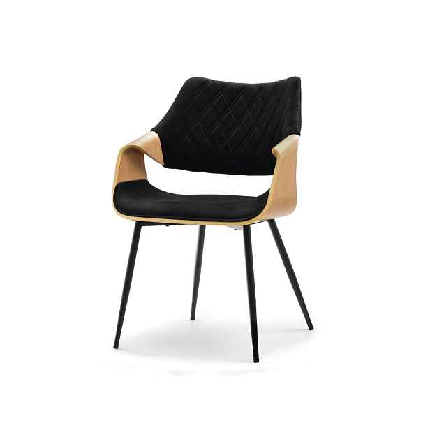 Designová jídelní židle NENET - dub / černá