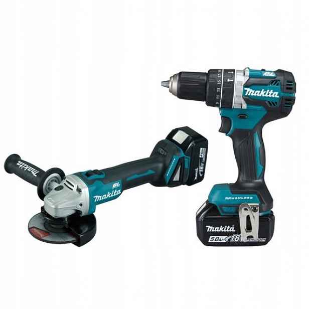 Makita DLX2210TJ1 set aku nářadí DGA506 DHP484, Lxt, 18V/2*5Ah, 2* systai