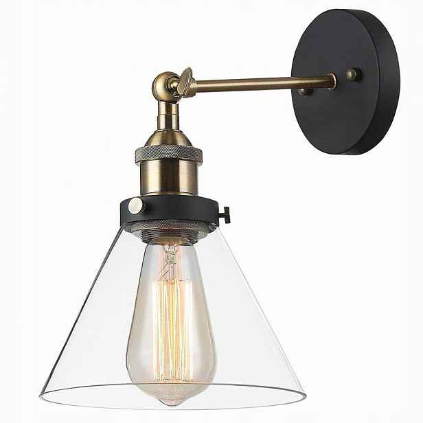 Nástěnná lampa Getan Černá Industriální E27 Garáž Dílna Italux