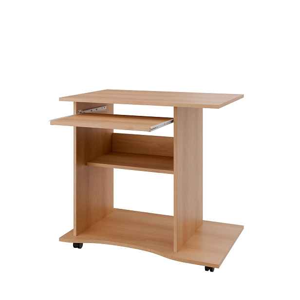 Praktický PC stůl s výsuvnou deskou NEJBY LYLE, buk