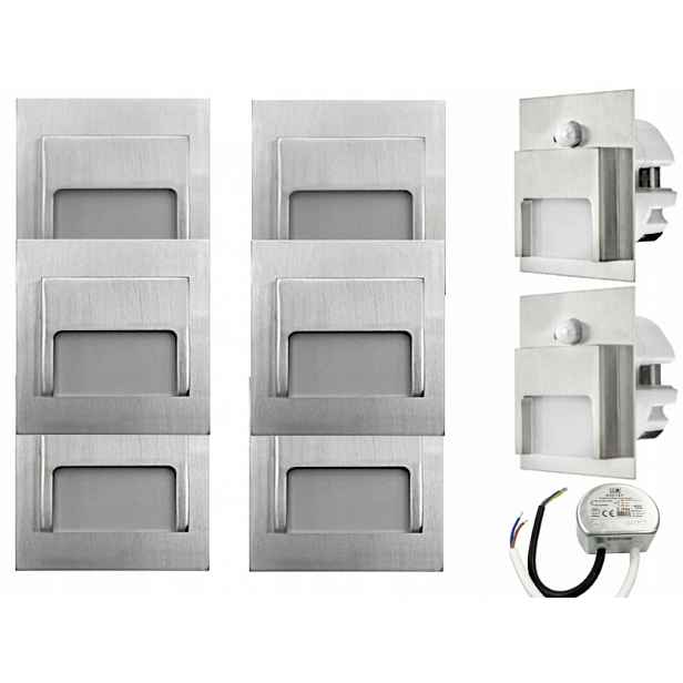 Sada osvětlení schodů Halogen Led 8x senzor