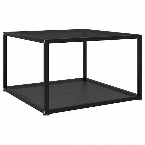 vidaXL Konferenční stolek černý 60 x 60 x 35 cm tvrzené sklo