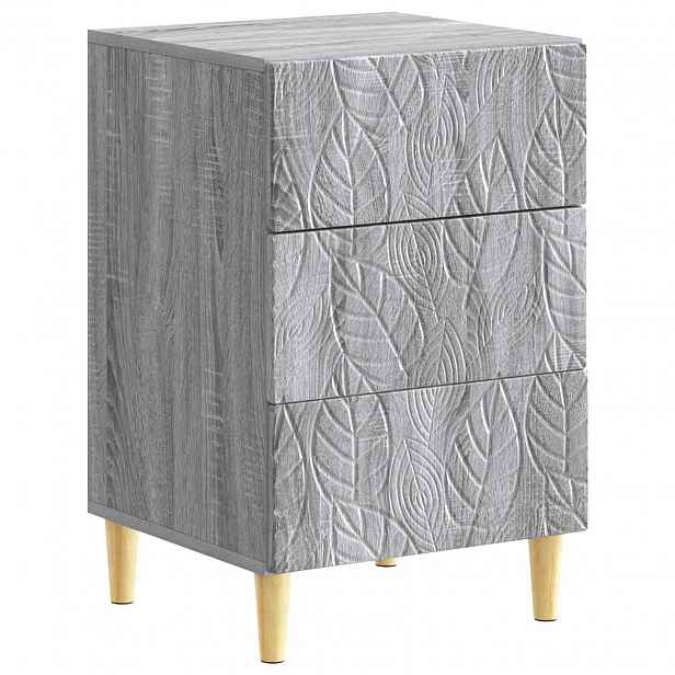 vidaXL Noční stolek Šedý Sonoma 43 x 39,5 x 66,5 cm Kompozitní dřevo