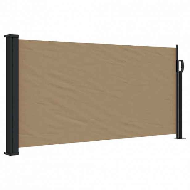 vidaXL Zatahovací boční markýza taupe 100 x 500 cm