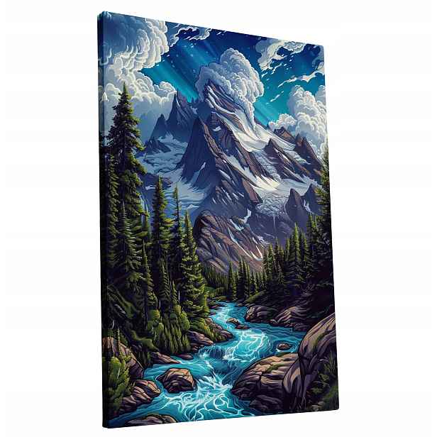 Obraz na plátně Malebná horská krajina do bytu, pokoje, obýváku 60x90