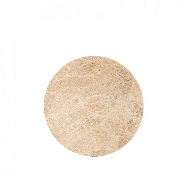 Mýdlenka Luther z béžového mramoru 12 x 1,7 cm Homla