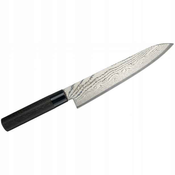 Nůž šéfkuchaře Gyuto Tojiro Shippu Black VG-10 Damascus 24 cm
