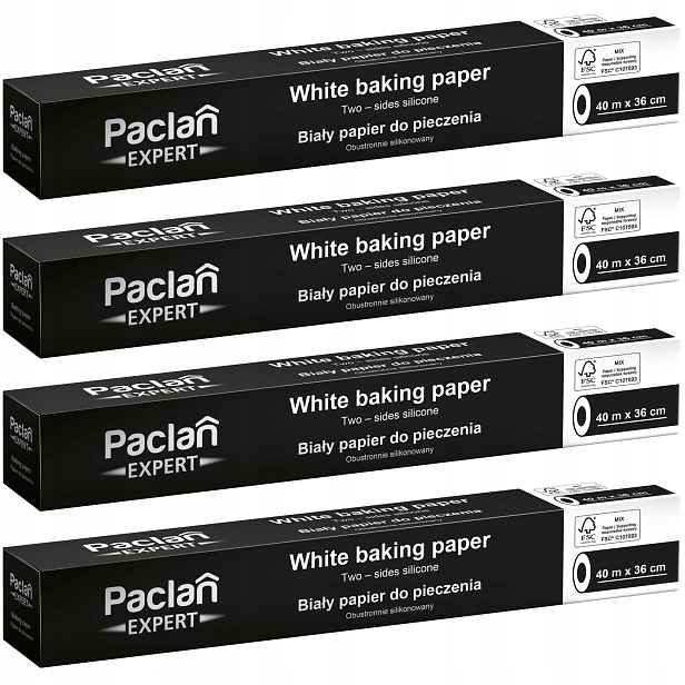 Pečící papír Paclan Expert 40 m bílý silikonizovaný 4 kusy
