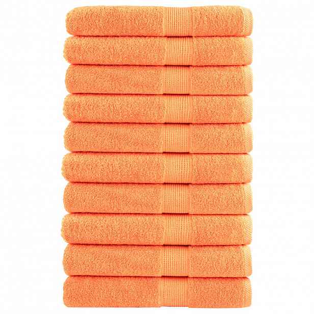 vidaXL Premium ručníky SOLUND 10 ks oranžové 100x200 cm 600 g/m²