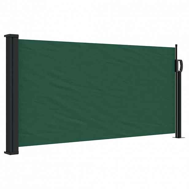 vidaXL Zatahovací boční markýza tmavě zelená 100 x 500 cm