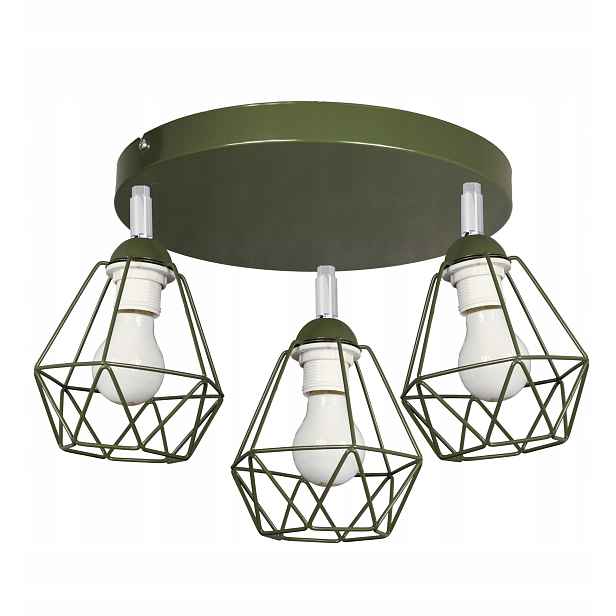 Závěsné stropní svítidlo s lustrem Diamond, zelená, stropní lampa do obývacího pokoje
