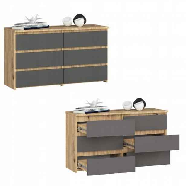 Komoda skříňka CL100 6 zásuvek artisan-grafit Akd