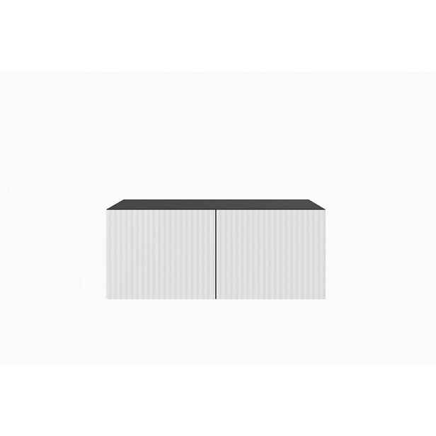 MASSENO ZÁVĚSNÝ TV STOLEK VAREN, 100/41/40 cm, antracitový /, bílý