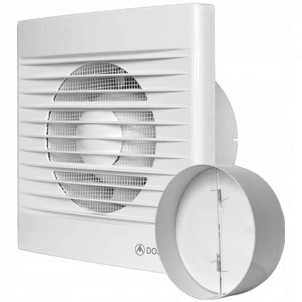 Nástěnný ventilátor Dospel 007-0010P Styl Ø120 Wch s škrticí klapkou, IPX4, 150