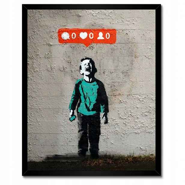 Plakáty v rámu 40x50 Banksy Zero likeů
