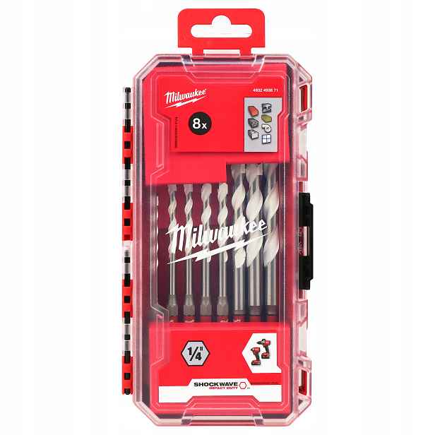 Sada vrtáků 4 – 12 mm 8 ks Milwaukee univerzální Tct kazeta