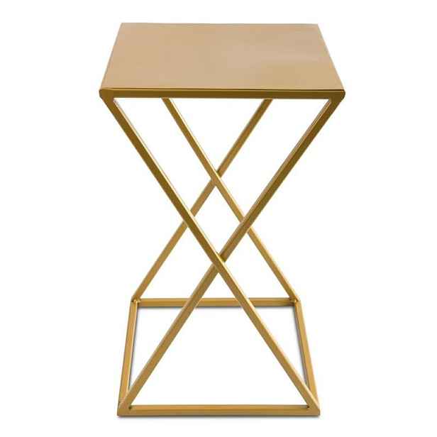 HowHomely Stojan na květiny 40 cm zlatý