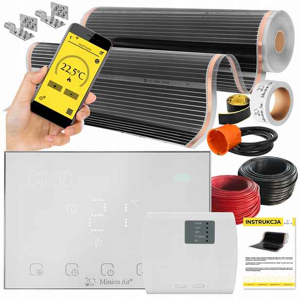 Set Fólie Vyhřívací Podložka Infračervená 2m² 160W
