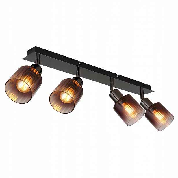 Stropní Svítidlo Reflektor Spot 4 Zdroje E14 Kov Černá Globo Lighting 18 cm