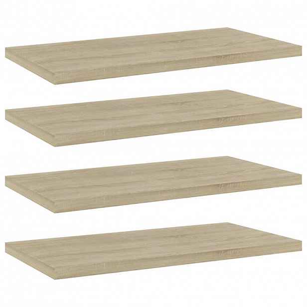 vidaXL Police na knihy 4 ks dub sonoma 40x20x1,5 cm kompozitní dřevo