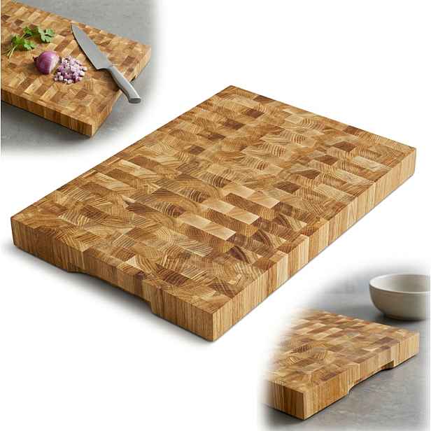 Štorcová dubová deska 50x35x4 Masivní End Grain Blok Premium na krájení