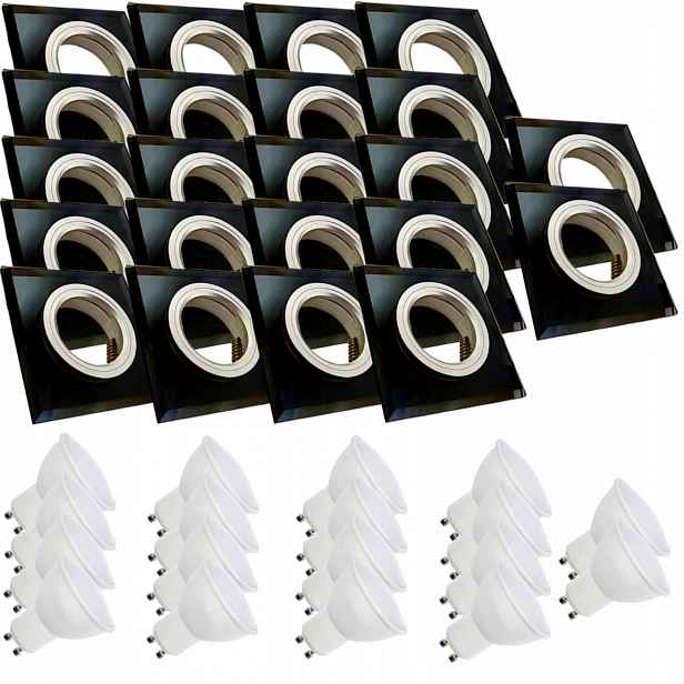 22 x Skleněná Stropní Svítidla Zapuštěná Do Stropu Křišťál 10W Led Žárovky