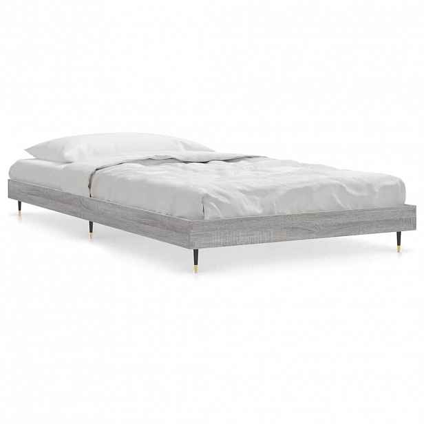 vidaXL Rám postele šedý sonoma 90 x 190 cm kompozitní dřevo