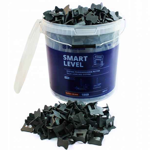 Kubala Smart Level Klipy pro nivelaci dlaždic 1,5 mm, kbelík 800 kusů